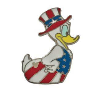 Disney Donald Duck Trading Pin 2007 Hidden Mickey Americana Patriotic USA Flag